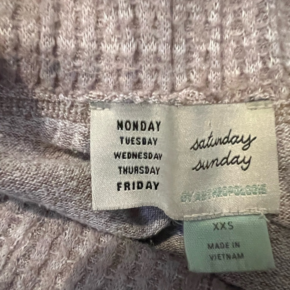 Anthropologie Saturday Sunday Beige Casual Lounge Pants XS - Picture 4 of 4